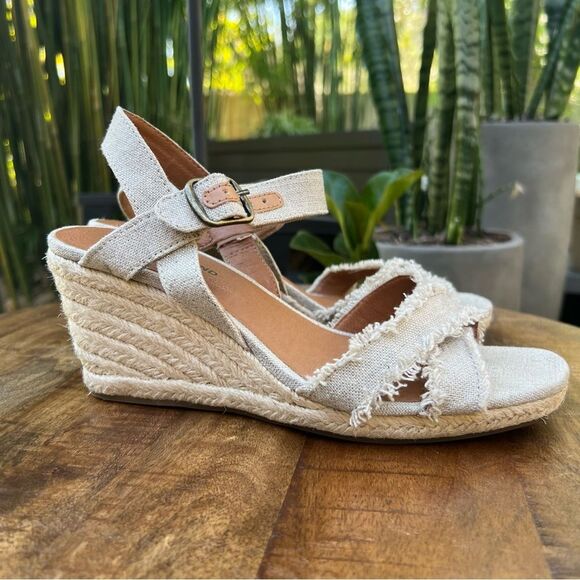 LUCKY BRAND Espadrille Sandal 🌺 beige 🌺 Mindra Marveiy 🌺 size 8/ 38.5 - Picture 2 of 9